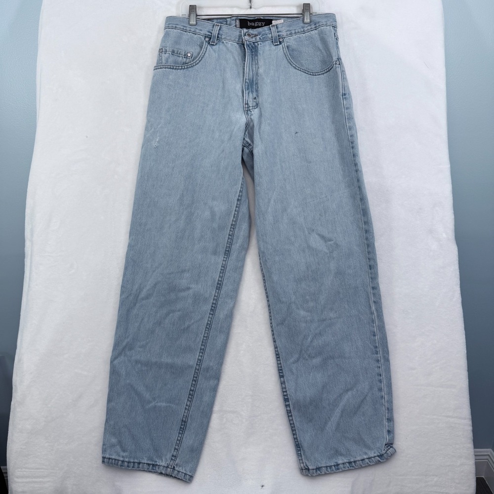 Vintage Levis Silvertab Mens 33x32 (32x31) Blue Light Wash Baggy 90s Made In USA